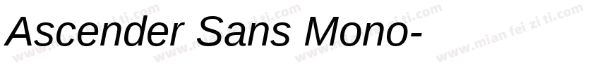 Ascender Sans Mono字体转换